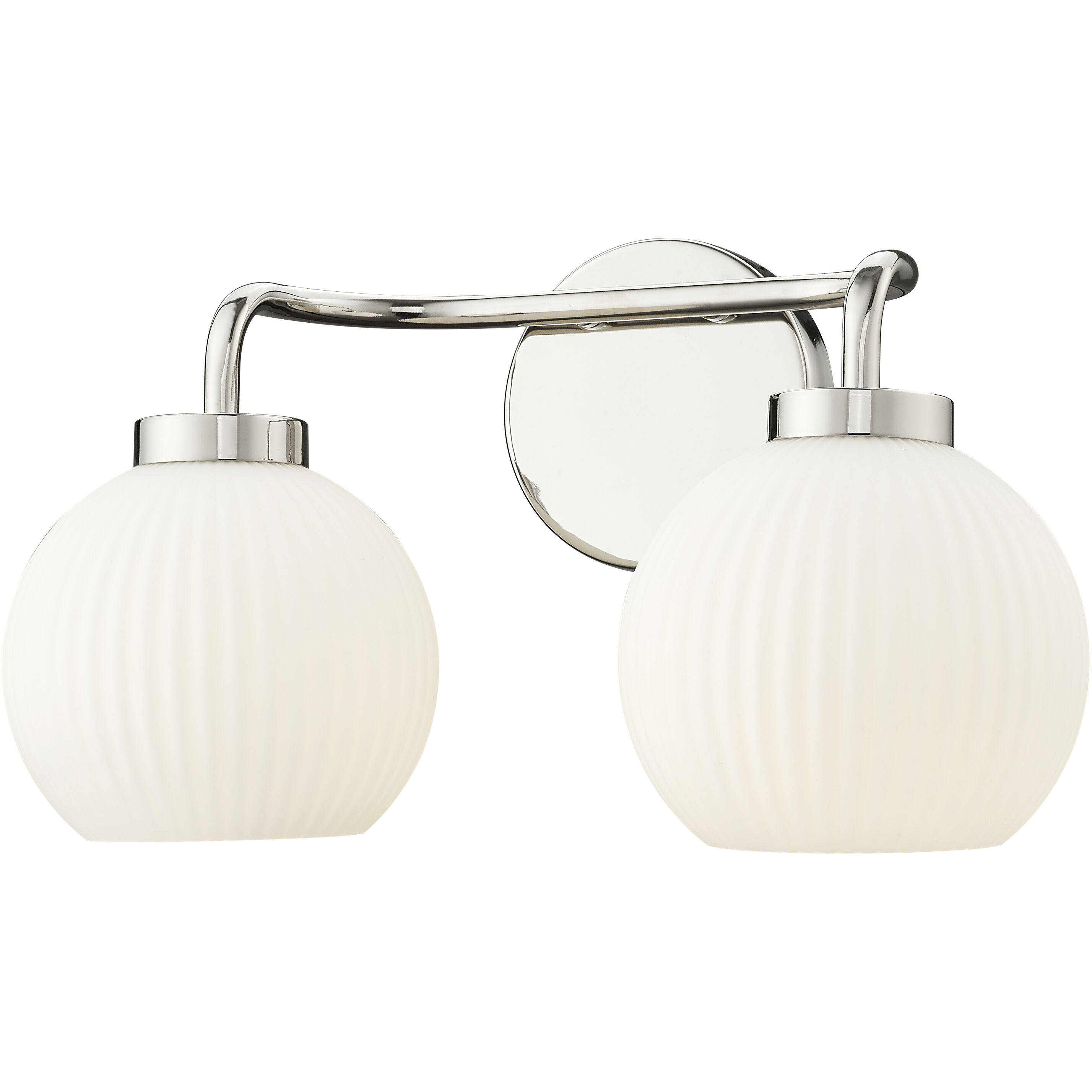 Oprah 2 Light 15 inch Polished Nickel Bathroom Vanity Light Wall Light